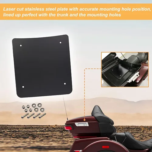 Miniatura 4 de Kit de placa base metálica interna para paquete de viaje, corte láser para Harley Touring Razor Chopped King Tour Pak 2014+