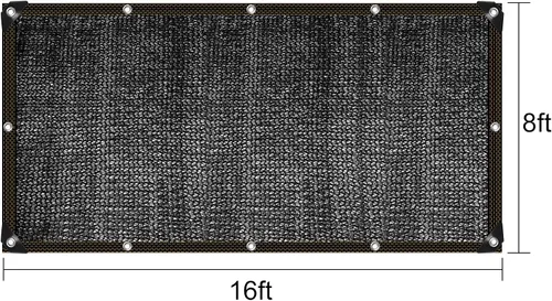 Miniatura 3 de FEPITO 40% tela de sombra de 8 x 16 pies, red de sombra de malla negra para plantas, invernaderos, estacionamiento, jardín, patio o perrera
