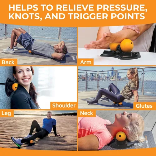Miniatura 4 de Activelife - Masajeador HighBaller Max Twin Baller, doble bola de lacrosse ajustable para masaje de tejido profundo, terapia de punto de activación