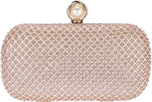 M106 Glitter Embrague Monedero Para Mujeres Brillante Noche Bolsos Fiesta Fiesta Bolso Rosa Oro