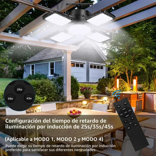 Miniatura 7 de Luz Solar para Cobertizo Interior y Exterior, 176LED Luz Colgante con Sensor de Movimiento Solar Disponible Durante el Día, Luces Solares Interiores