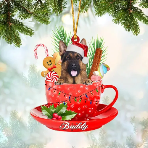 Miniatura 84 de Alaskan Malamute - Adorno acrílico personalizado para perro en taza, adorno de Navidad personalizado para perro 2023, decoración de árbol