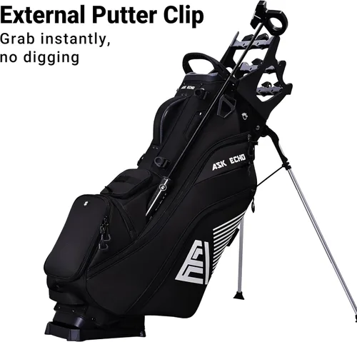 Miniatura 2 de ASK ECHO Golf ST-14 Bolsa híbrida con divisores de longitud completa de 14 vías y clip de putter rápido