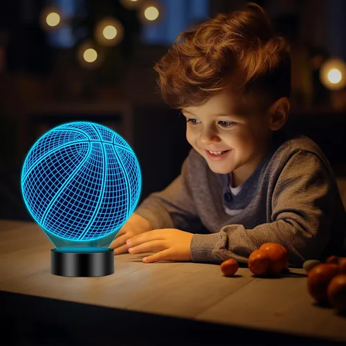 Miniatura 8 de Linkax Regalos de baloncesto para adolescentes, niños y niñas, luz nocturna de ilusión 3D, regalos de Navidad para edades de 8 a 13 años, 5 a 15