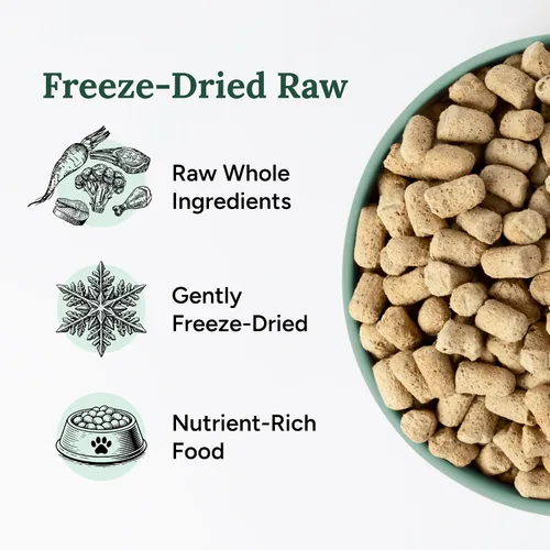 Miniatura 3 de 360 Pet Nutrition Alimento crudo liofilizado para perros – Receta de carne de res con hígado y órganos, alta proteína con omega-3, frutas, verduras