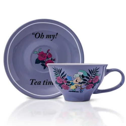 Miniatura 2 de Silver Buffalo Alice in Wonderland Oh My - Taza de té y platillo de cerámica en caja, 12 onzas Oh mi caja