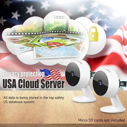 Miniatura 6 de LaView Cámaras de seguridad de 4 piezas, cámara de seguridad para el hogar para interiores, 1080P, cámaras Wi-Fi con cable para mascotas, detección