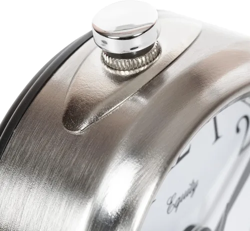 Miniatura 5 de Equity 25655 - Reloj despertador pequeño de metal plateado