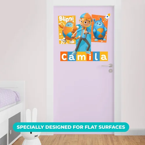 Miniatura 3 de EGD Nombre personalizado Blippi & TABBS Decoración de pared para niños, nombre personalizado para la decoración de la habitación de tu bebé