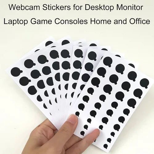 Miniatura 7 de 108 fundas para cámara de teléfono, calcomanías de vinilo negras para cámara web, fundas de cámara para computadora, teléfono celular, portátiles