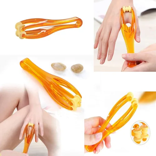 Miniatura 4 de eyxformula Rodillo masajeador de 2 dedos y 5 anillos de acupresión, alivio del dolor de artritis y herramienta de terapia de dedos gatillo