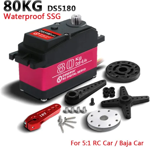 Miniatura 2 de ZOSKAY 176.4 lbs Digital Servo 8.4V Engranaje de metal de alto voltaje Gran Torque de alta velocidad 1/5 Baja Servo Motor (270 grados)