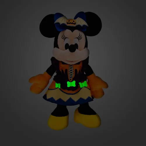 Miniatura 3 de Disney Store Peluche oficial de Minnie Mouse que brilla en la oscuridad para Halloween 2023, tamaño mediano de 15 pulgadas, edición festiva