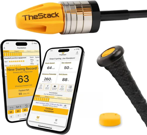TheStack Entrenamiento de velocidad de swing de béisbol, sistema de aplicación inteligente para aumentar la velocidad del bate, la potencia y la