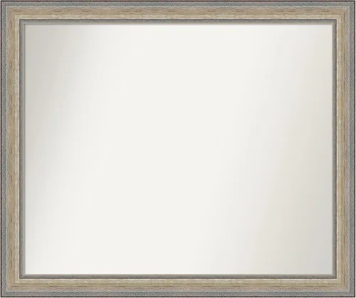 Miniatura 274 de Amanti Art Espejo de baño plateado para sobre fregadero, 28 x 47 pulgadas, espejo rectangular de plata imperial, marco de madera tradicional de gran