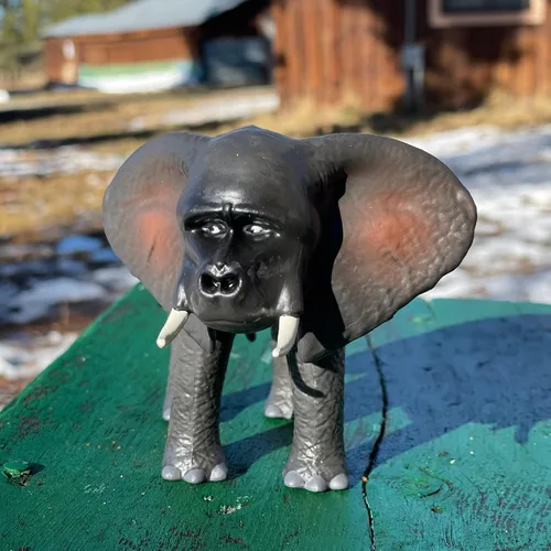 Miniatura 3 de Randimals Figura de elefante de 5 pulgadas, figura de acción de animal de goma dura de alta calidad, amigo híbrido fomenta la aventura