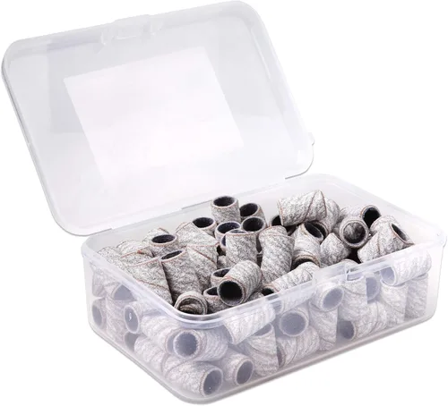 Miniatura 5 de Pana - 100 unidades de bandas para limar las uñas, con mandril color plata u oro