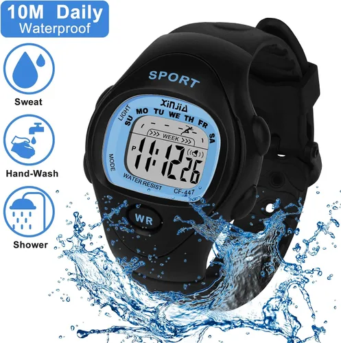 Miniatura 3 de Viecaeio Reloj deportivo digital para niños, resistente al agua y a prueba de golpes, multifuncional, con hermosa caja de regalo para niños y niñas