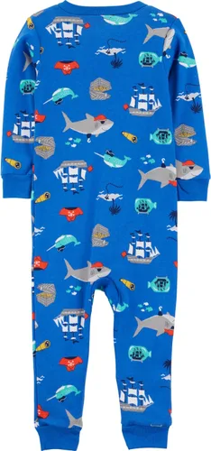 Miniatura 53 de Simple Joys by Carter's Pijama de algodón sin pies de ajuste cómodo para niños (3 unidades)