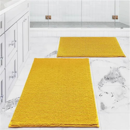 Miniatura 9 de Civkor Alfombra de baño, cómoda alfombra de baño de felpilla antideslizante, con pelusa suave y absorbente, lavable a máquina, alfombra de baño