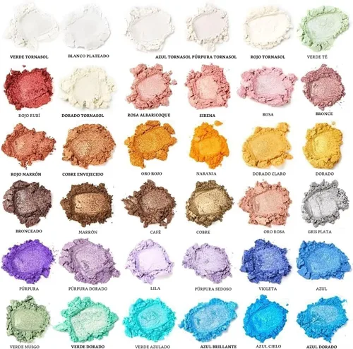 Miniatura 2 de Smalltongue Polvo de mica para resina epoxi, 36 colores, botellas de 0.35 oz (10g) con purpurina de mica, pigmento para brillo de labios