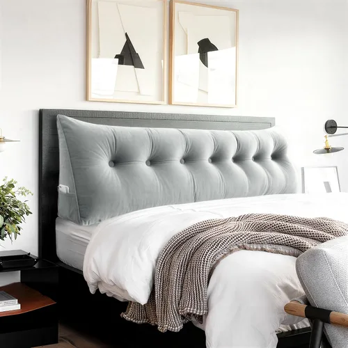 Miniatura 23 de Almohada de lectura triangular pequeña para cama, almohada de cuña para cabecero, almohada de apoyo para la espalda para sentarse en la cama, sofá