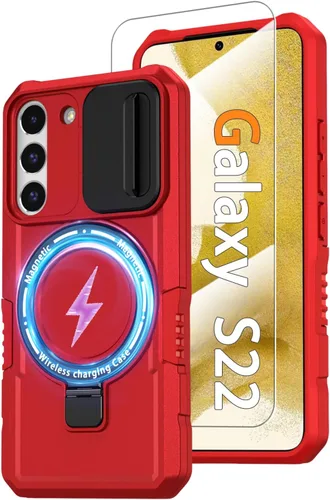Miniatura 13 de Funda magnética para Samsung Galaxy Note 20 Ultra con soporte de anillo [con protector de pantalla] [Compatible con carga inalámbrica MagSafe] Funda