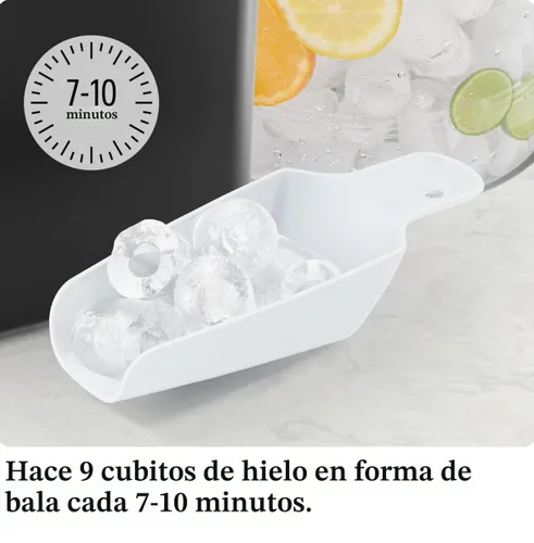 Miniatura 7 de ICEMAN - Máquina para hacer hielo de doble tamaño para encimera - Máquina de hielo portátil, máquina de hielo grande y pequeña con autolimpieza, 9