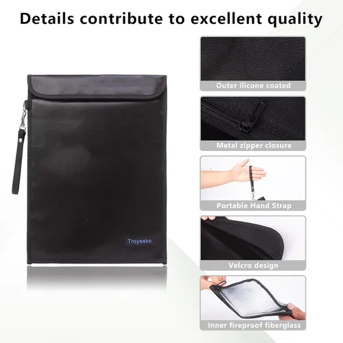 Miniatura 3 de Bolsa ignífuga, Negro1