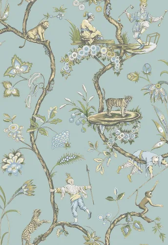 Miniatura 8 de Papel pintado autoadhesivo Scalamandre x Scalamandre multicolor blanco Chinoise Exotique, SCS3843, de NuWallpaper