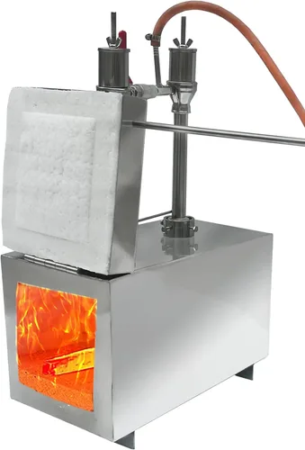 Miniatura 9 de SIMOND STORE Forja de gas para herrería, doble quemador con clasificación 2600F, forja de propano para herrería de herrería Herramientas de forja