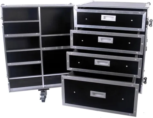 Miniatura 4 de Universal Flight Utility & Storage Case con cajones y compartimentos y tablero de ruedas bien remachado de alta calidad doble borde lengüeta