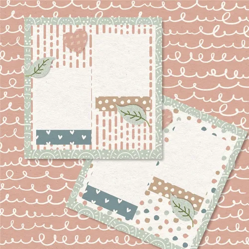 Miniatura 6 de Whaline 24 hojas de papel con patrón bohemio, diseño de rayas de arcoíris, papel especial de doble cara, coloridos papeles decorativos