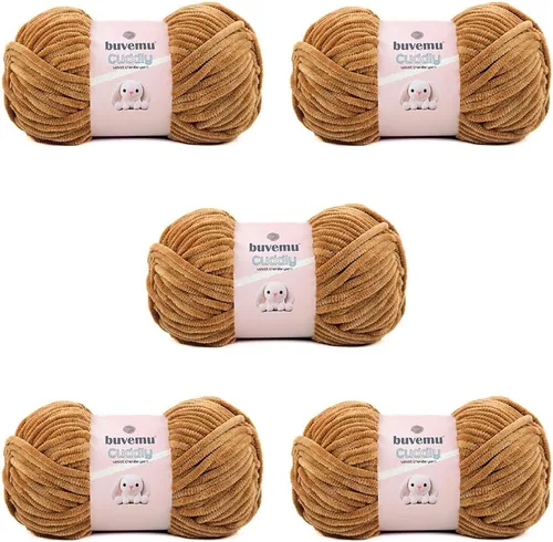 Miniatura 14 de Hilo de felpilla de terciopelo, súper suave y esponjoso, para tejer, hacer manualidades, color amigurumi, duradero para el desprendimiento, 3.53