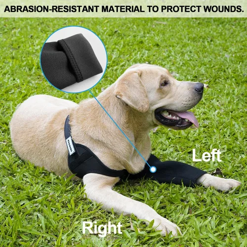 Miniatura 6 de Manga de recuperación para perro, solo pierna delantera, alternativa al collar de cono, 0.098 pulgadas de grosor, impermeable, resistente a