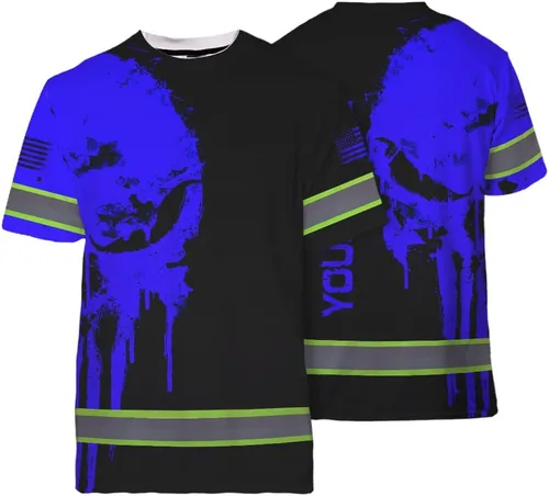 Miniatura 10 de Maddly Colección de ropa de trabajo de alta visibilidad con bandera de EE. UU. personalizada con nombre para trabajadores, corredores, camioneros