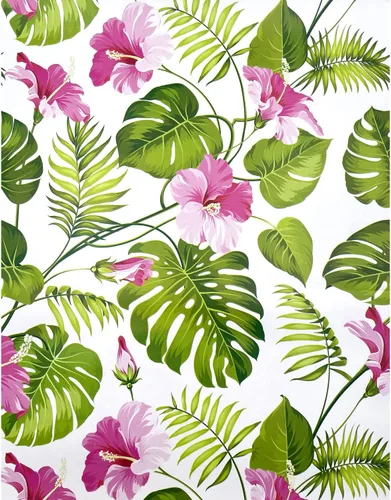 Miniatura 10 de SimpleLife4U Hawaii Flower Style Muebles Papel Autoadhesivo Estante Liner Maquillaje Joyería Gabinete Decoración 17.7 pulgadas Por 9.8 pies