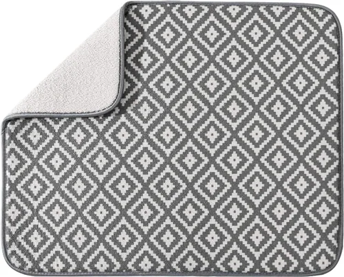 Miniatura 10 de Estera de secado de platos para cocina, paquete de 2, esteras de drenaje de platos de microfibra ultra absorbente de Subekyu, 19.2 por 15.8 pulgadas