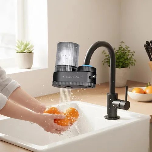 Miniatura 2 de Filtro de grifo montado en fregadero, sistema eficiente de purificación de agua, elimina eficazmente el olor desagradable del cloro y las impurezas