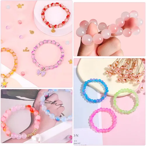 Miniatura 5 de shynek 2800 cuentas de cristal de 6 mm para pulseras, 56 colores de cuentas de cristal para hacer joyas, pulseras y manualidades DIY