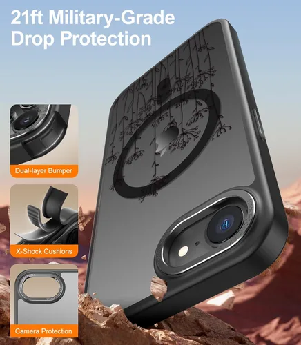 Miniatura 569 de Goodon para iPhone 15 Pro Max con protector de pantalla de privacidad, compatible con Magsafe, funda translúcida mate a prueba de golpes - Linda