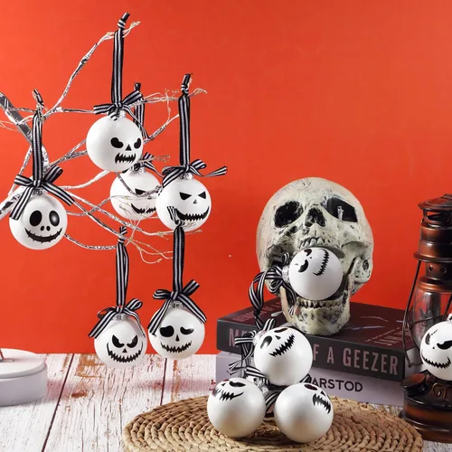 Miniatura 3 de Leyndo 36 piezas de decoración de árbol de Navidad de Halloween, adornos de Halloween, adornos de fantasma, decoración de árbol de Navidad