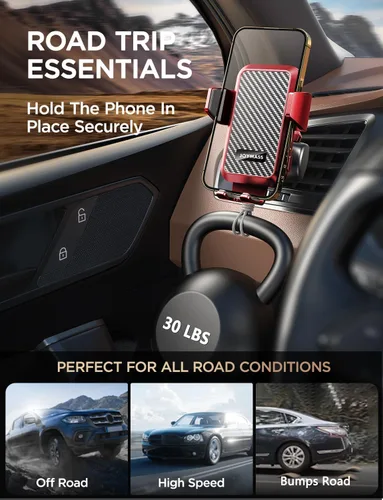 Miniatura 5 de Cargador inalámbrico para automóvil, carga rápida de 15 W, cargador de automóvil con sujeción automática para teléfono celular, soporte