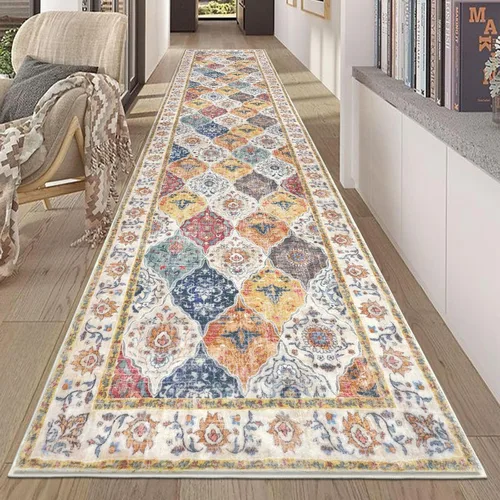 Miniatura 20 de HEBE Alfombra Pasillo 2'x10' Lavable Vintage Desgastada Alfombras de Área Antideslizante Alfombra de Lavandería Boho Alfombras de Piso para Pasillos
