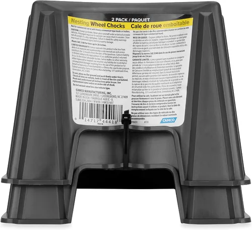 Miniatura 6 de Camco 44418 cuña para ruedas, 2 unidades, color gris oscuro