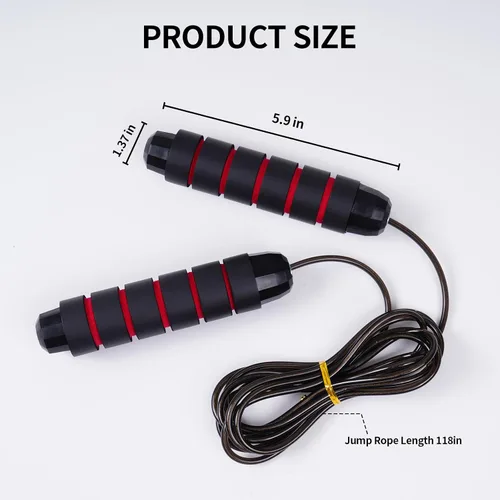 Miniatura 3 de Jump Rope, Jump Ropes for Fitness, Jump Rope for Men Women, Skipping Rope with Ball Bearings, Adjustable Jump Ropes,Tangle-Free Rapid Speed Jumping