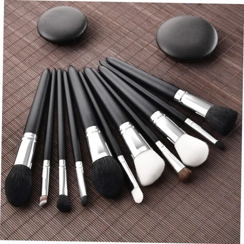 Miniatura 9 de POPETPOP Cepillo de prevención de maquillaje de desperdicio, cepillo de pelo de cabra para mujer, brochas de maquillaje Bling Maquillaje para mujer