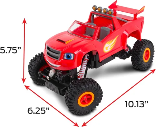 Miniatura 4 de NKOK Blaze & The Monster Machines: RC Rock Crawler - Blaze Monster Camión 4x4 con control remoto, escala 1:16, 2.4 Ghz, listo para funcionar (6501)