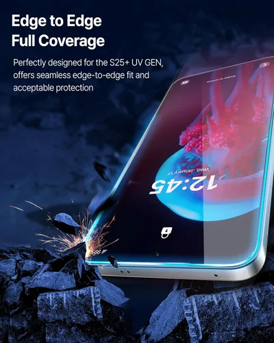 Miniatura 5 de DOME GLASS Whitestone - Protector de pantalla con luz UV para Samsung Galaxy S24 Ultra (2 unidades)