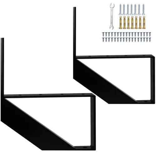 Miniatura 4 de Contrahuella de Escalera de Acero de 1 Escalón, Largueros de Escalera de Metal para Altura de Plataforma de 11.9 pulgadas, Contrahuella de Escalón
